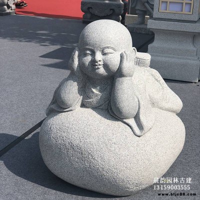 石雕小和尚小沙彌石雕戶外庭院下棋小和尚掃地小沙僧