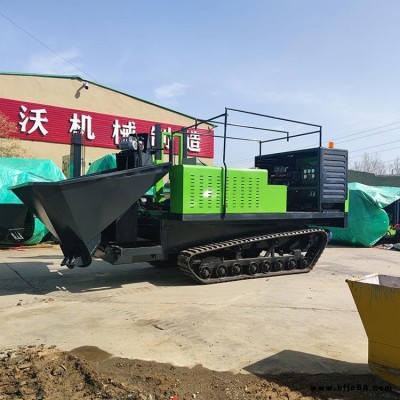 鴻信排水溝水渠滑模機 履帶式路沿石滑模成型機 現澆一次成型路肩滑模機