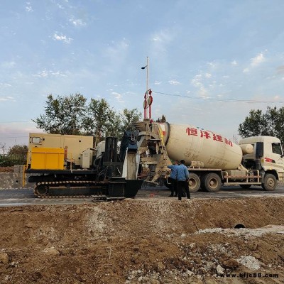 鴻信攔水帶路肩滑模機 路緣石滑模成型機 自動找平路沿石滑模機