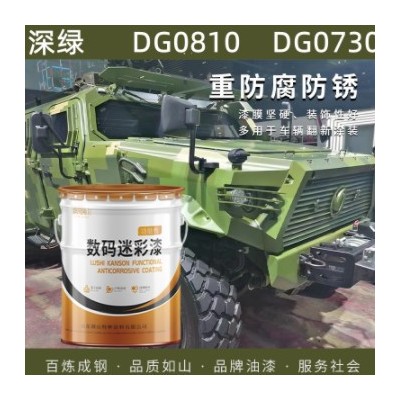 DG0810深綠耐磨型迷彩漆 偽裝防腐涂料 金屬防銹漆