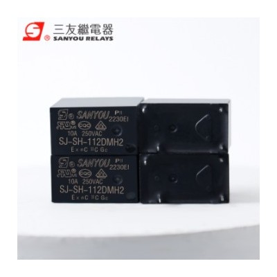 三友繼電器SJ-SH-112DM2/112DMH2 12VDC 10A 4腳小型功率繼電器