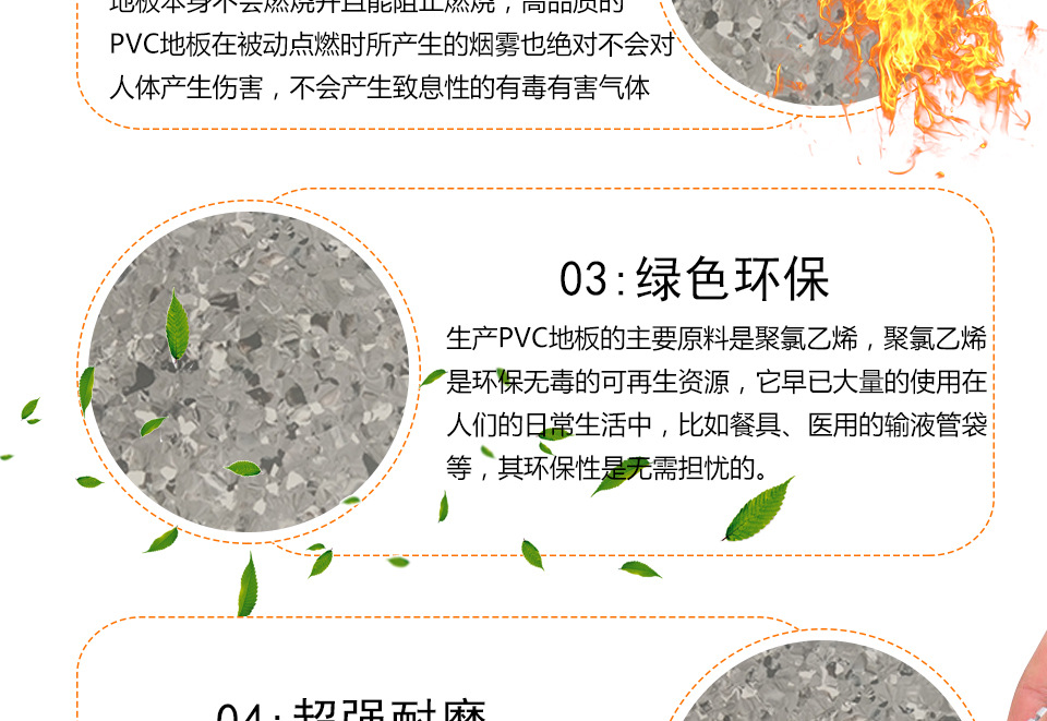 pvc塑膠地板專用防滑2.0 商用耐磨同質透心pvc地板示例圖9