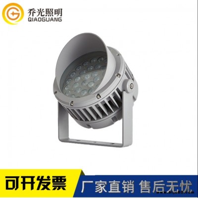 24W/48W防眩斜口戶外LED防水圓形投光燈工程亮化建筑外墻廣告牌照明燈具