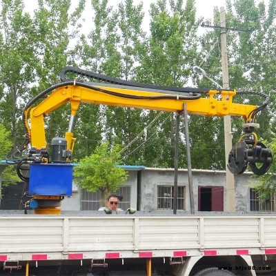 潤達多功能加長臂抓木機 小型隨車抓木器 裝卸式輪式抓木機 小型工地裝載機  支持整車定做