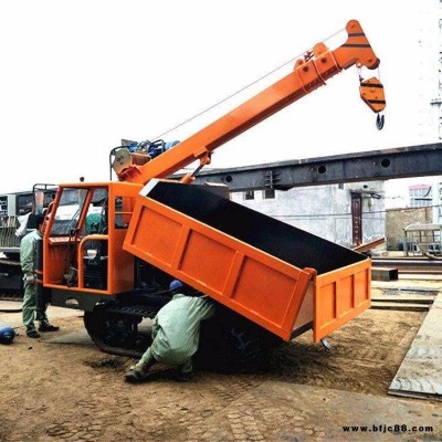 鴻信自走式履帶隨車吊 越野式履帶隨車起重機(jī) 橡膠履帶車載式隨車吊