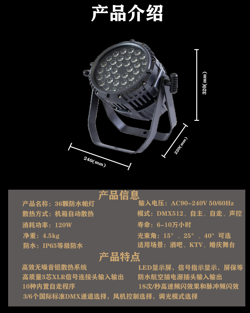 36顆詳細信息