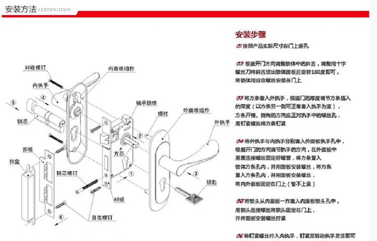 高級水磨 防盜門304不銹鋼水磨面板拉手銀色水磨機械鎖具拉手把手示例圖7