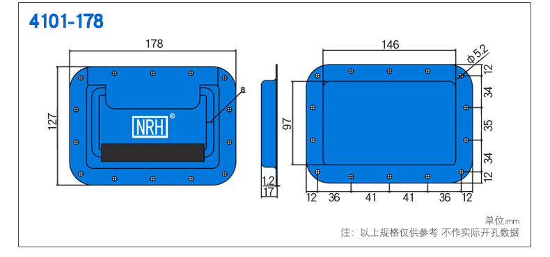 廠家直銷 彈簧提手 鍍鉻表面處理航空箱提手 160 110 132箱包拉手示例圖4