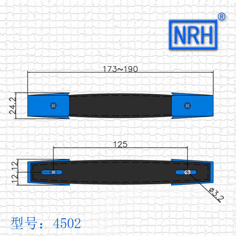 NRH/納匯皮革伸縮拉手箱電拉手配電箱提手機械變壓器可伸縮型拉手示例圖2