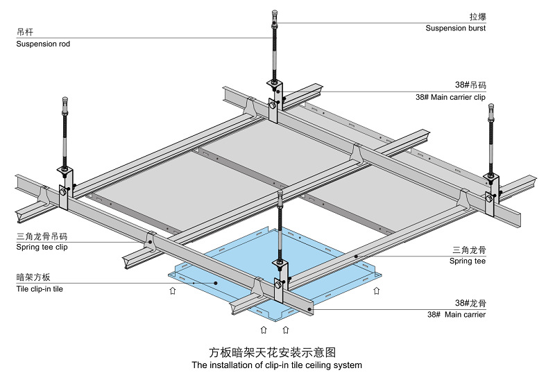 集成吊頂鋁扣板 600<i></i>X600鋁天花吊頂 對角穿孔鋁扣板學校吊頂示例圖19