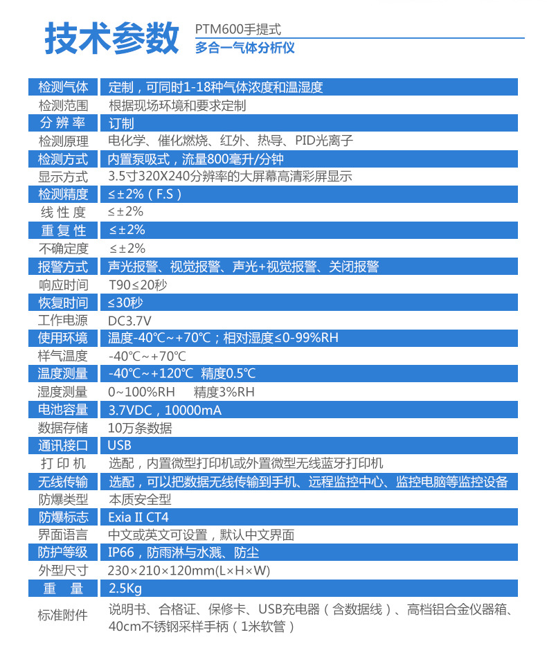 逸云天PTM600-Br2手提泵吸式溴氣濃度檢測分析儀 記錄儀 測試儀示例圖5