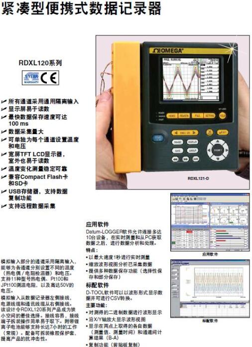 RDXL121-D 便攜式數據記錄器/記錄儀 Omega歐米茄原裝示例圖2