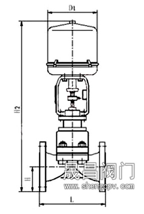 電動隔膜調節閥-尺寸圖