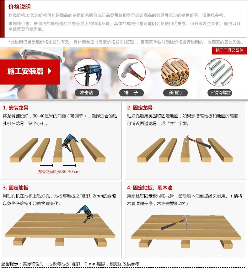 批發(fā)碳化木板材戶外防腐木方龍骨 地板景觀工程材料 防腐木批發(fā)示例圖2