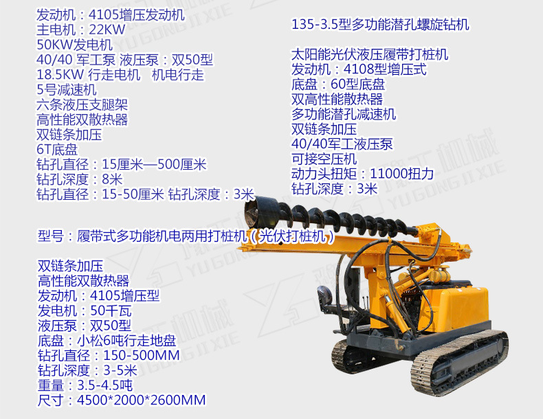 建筑樁孔打樁機 可打1.2米直徑樁孔 360度旋挖鉆機 廠家直銷示例圖3