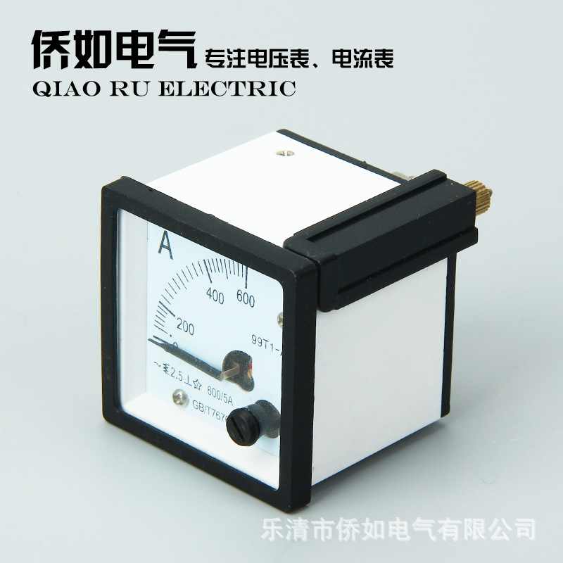 僑如廠家直供 99T1-A系列600A/5A指針式電流表測量儀表示例圖3