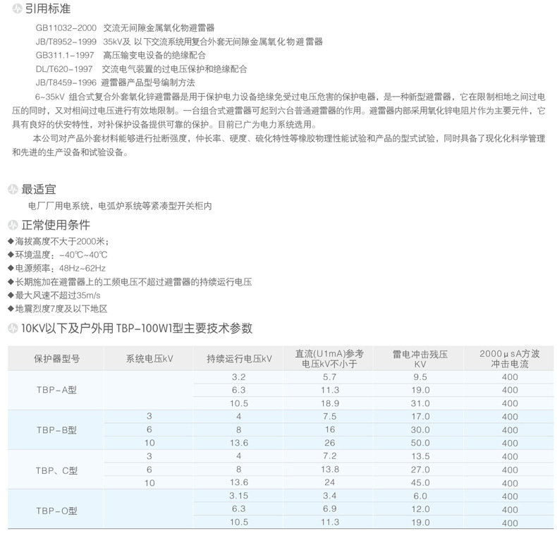 TBP-35KV/310三柱四柱過電壓保護(hù)器40.5KV組合式防雷過電壓保護(hù)器示例圖12